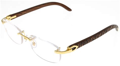 cartier wood frames cheap|cartier rimless glasses wood.